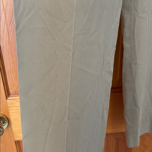 Scanlan Theodore Beige Flat Front Straight Wide Leg Trousers Size 6 - Picture 5 of 8
